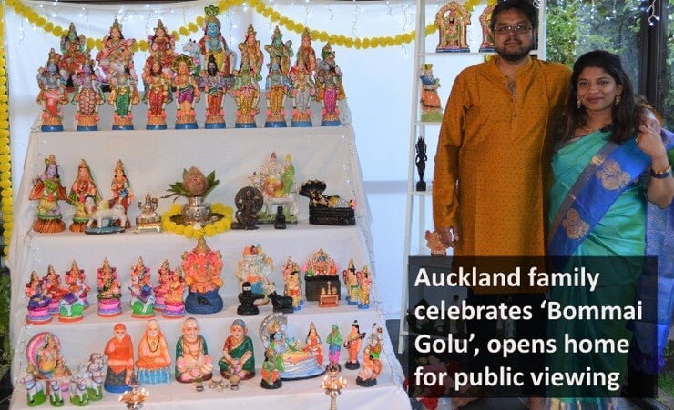‘Bommai Golu’: Auckland family opens home for public to display beautiful dolls and figurines as part of traditional Tamil festival