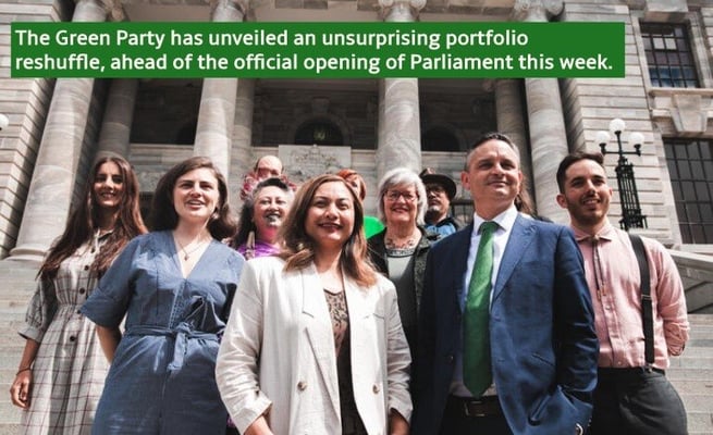 Green Party reveals portfolio reshuffle ahead of official Parliament opening