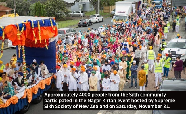 Supreme Sikh Society hosts its 25th Nagar Kirtan in Auckland