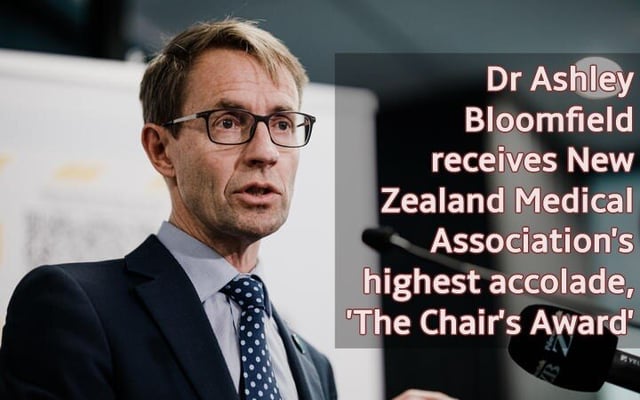 Dr Ashley Bloomfield receives New Zealand Medical Association's highest accolade, 'The Chair's Award'