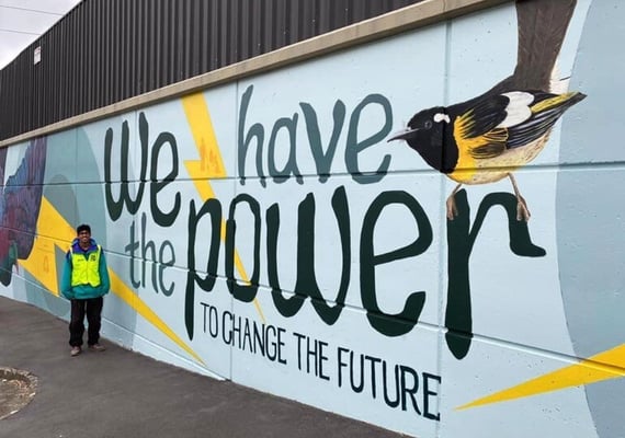 Wellington artist Kiran Parbhu unveils award-winning mural in Brooklyn