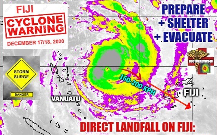 Fiji urged to brace for direct hit from a strengthening Cyclone Yasa