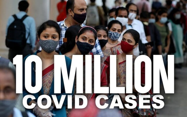 India crosses 1 Crore(10 Million) Covid cases