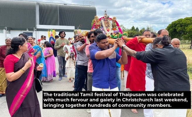 Festival of ‘Thaipoosam’ celebrated in Christchurch