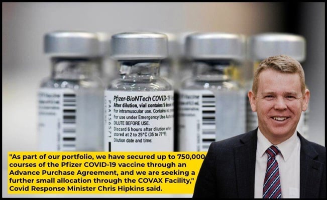 Government formally approve Pfizer/BioNTech COVID-19 vaccine for New Zealand