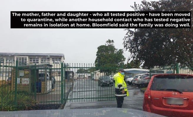 Daughter in the Papatoetoe family first to report Covid symptoms
