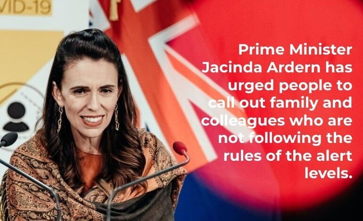 PM Jacinda Ardern Ardern urges New Zealanders to call out rule-breakers