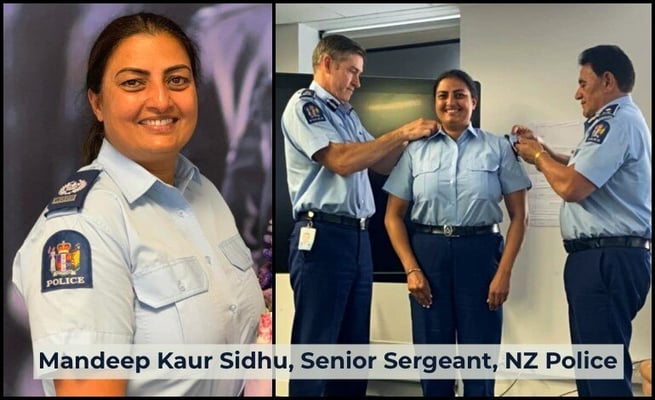 Kiwi Indian cop Mandeep Kaur promoted to Senior Sergeant by NZ Police