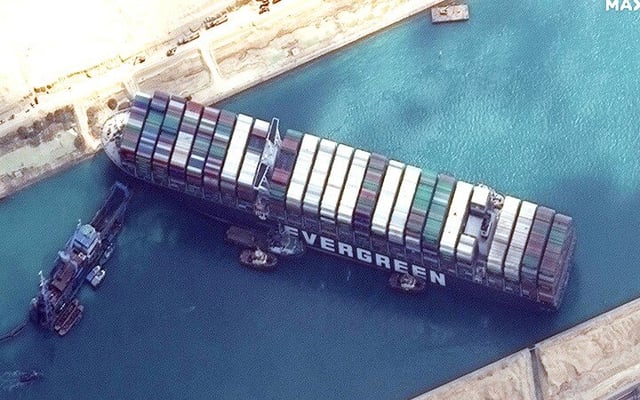 More than 320 ships waiting to pass through Suez Canal