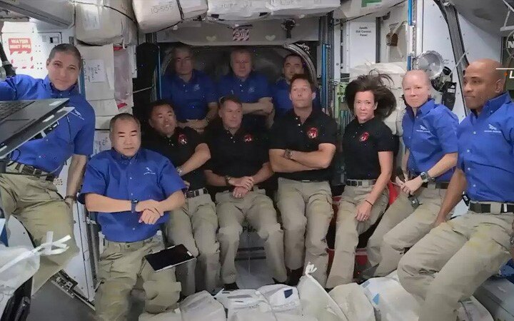 SpaceX Crew-2 Dragon with four astronauts onboard docks at ISS