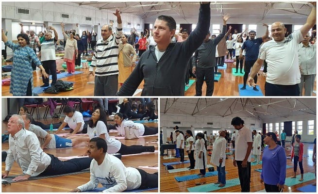 7th International Day of Yoga: Kiwis roll out yoga-mats with enthusiasm.