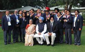PM Singh felicitates Indian winners