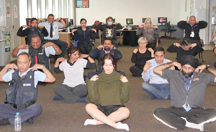 Corrections staff participate in International Yoga Day 2021