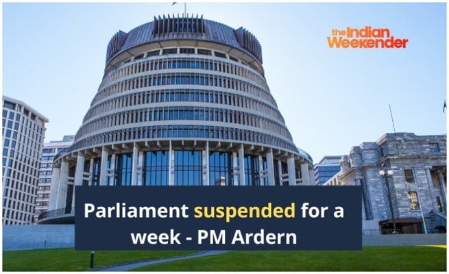 Parliament suspended for a week - PM Ardern