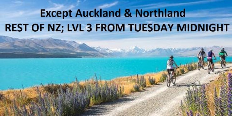 All regions except Auckland, Northland to drop to level 3 at Midnight Tuesday