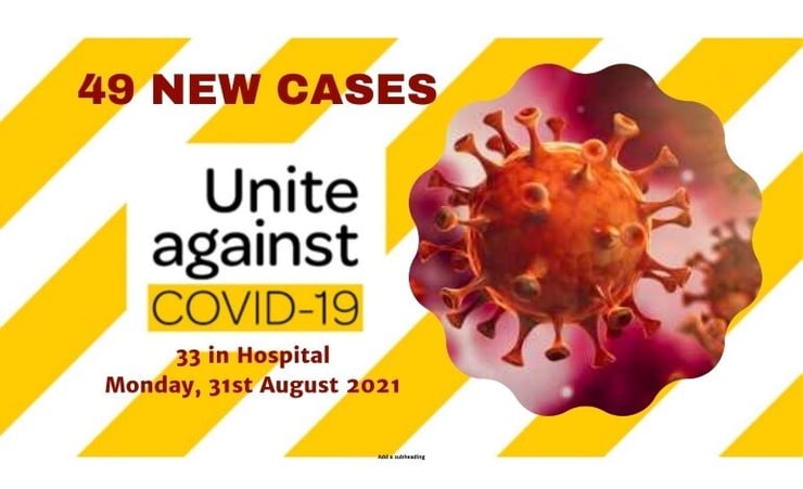 Covid-19 update on 31 August: 49 new cases in the community