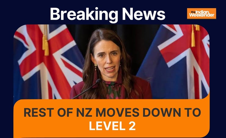 Rest of New Zealand moves to Level 2 from 11:59pm tomorrow