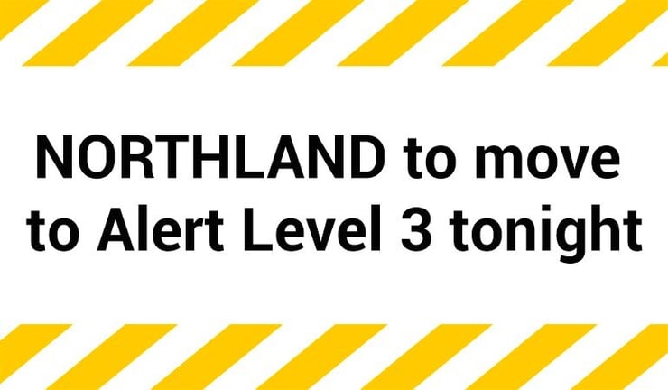 Northland to move to Alert Level 3 tonight