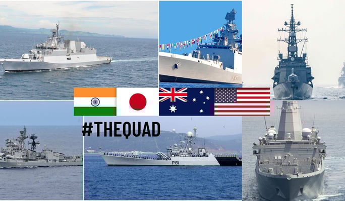 The QUAD; USA, Aus, Japan & India work as a team for a free and inclusive Indo-Pacific