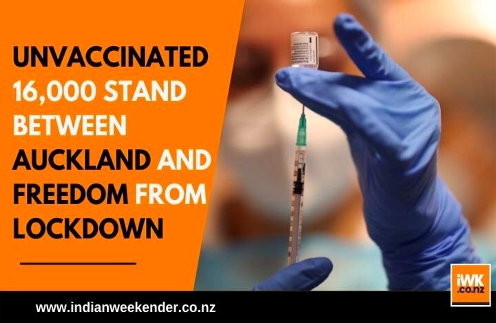 Unvaccinated 16,000 stand between Auckland and freedom from lockdown