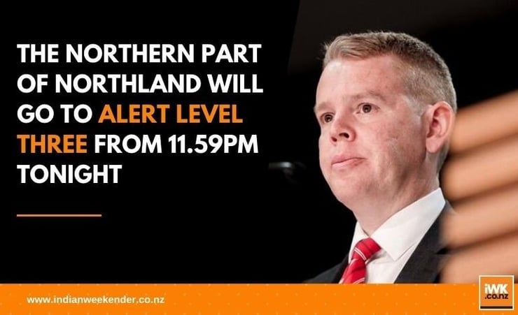 Chris Hipkins speaks on Northland's Covid-19 alert level