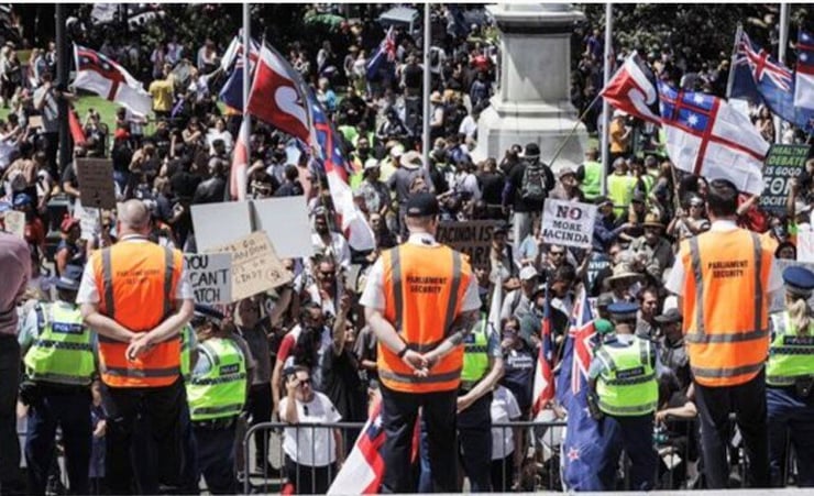 Parliament on high security as protesters gather