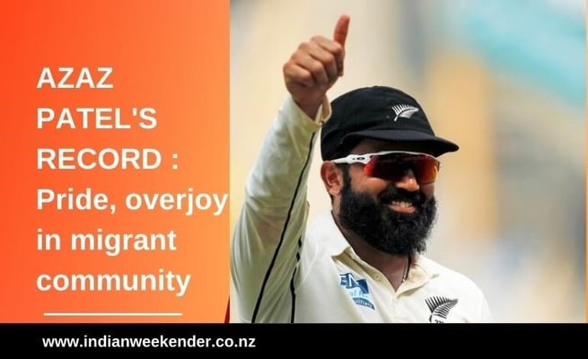 Azaz Patel’s record 10 wicket haul against India brings delight to Kiwi-Indian migrant community