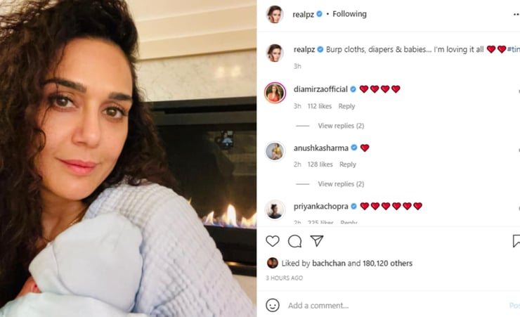 Preity Zinta is 'loving' parenting, shares first picture with baby