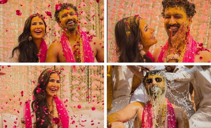 Glimpses of Vicky Kaushal, Katrina Kaif's haldi ceremony