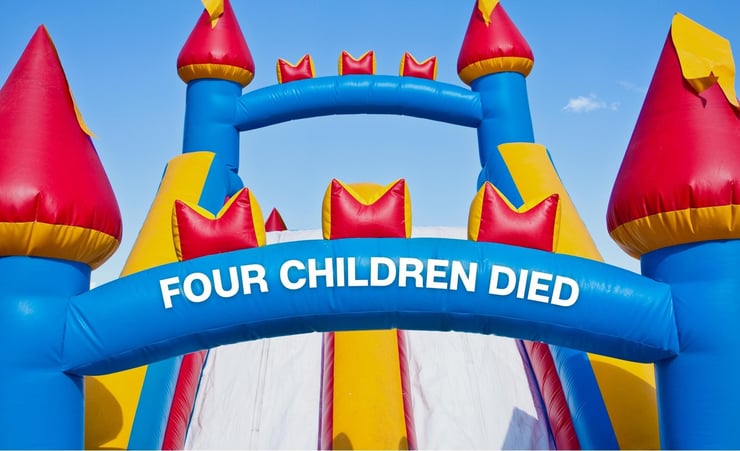 Four children die, several critically injured after jumping castle blown into air in Tasmania