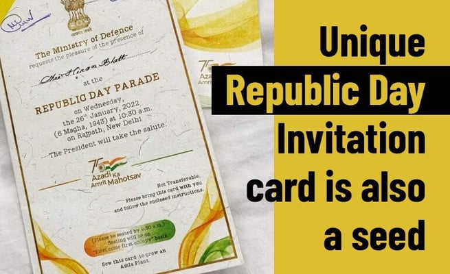 Government of India's Republic Day invitation card is also a seed for a plant