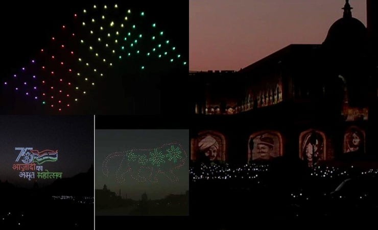 Dazzling drones steal show at India's Beating Retreat Ceremony