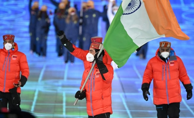 India moment at Winter Olympics opening ceremony; Skier Arif Khan leads contingent out