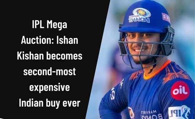 IPL Mega Auction: Ishan becomes second-most expensive Indian buy ever after 15.25 cr payday