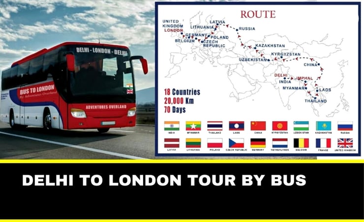 In just 70 days, you can travel from Delhi to London on a new bus route