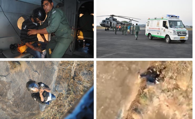 IAF rescues 18-yr-old trekker trapped in K'taka's Nandi Hills