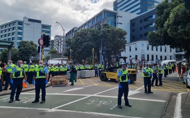 Protest at Parliament grounds: 'This is not a safe place' - police