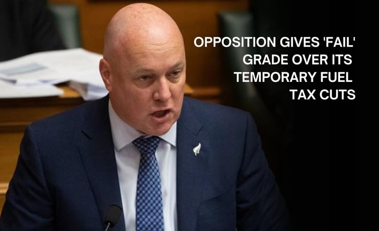 Opposition parties give government 'fail' grade over temporary fuel tax cuts