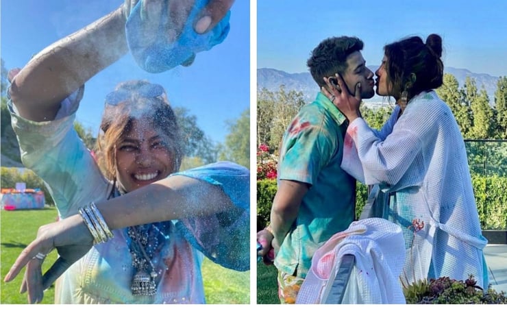 Here's a look at fun-filled Holi celebration of Priyanka Chopra and Nick Jonas