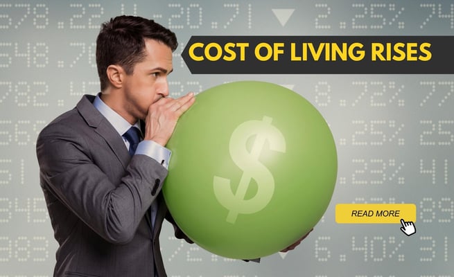 Cost of living rises: Annual inflation hits 6.9 percent - highest in three decades