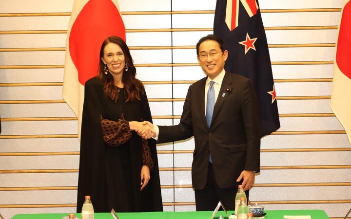 New Zealand and Japan prime ministers meet, agree to boost security ties