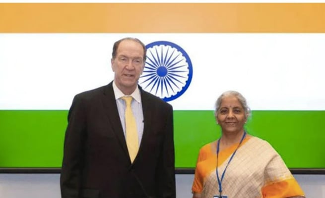 Sitharaman discusses COVID-19, Russia-Ukraine conflict with World Bank president