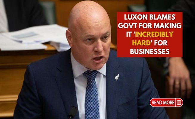Government 'red tape' impeding business competitiveness, Luxon says
