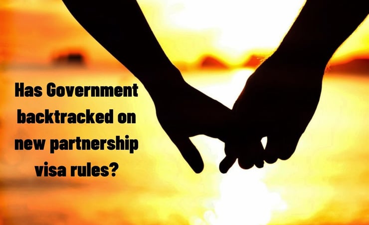 Government backtracks on new partnership visa rules