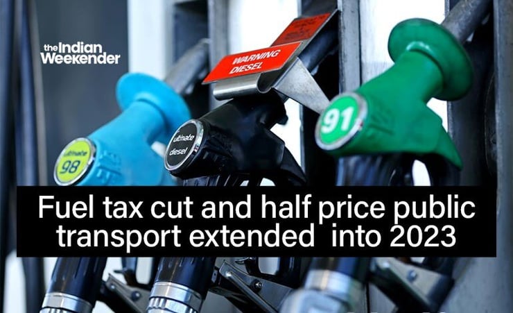 Fuel tax cut and half price public transport extended into 2023