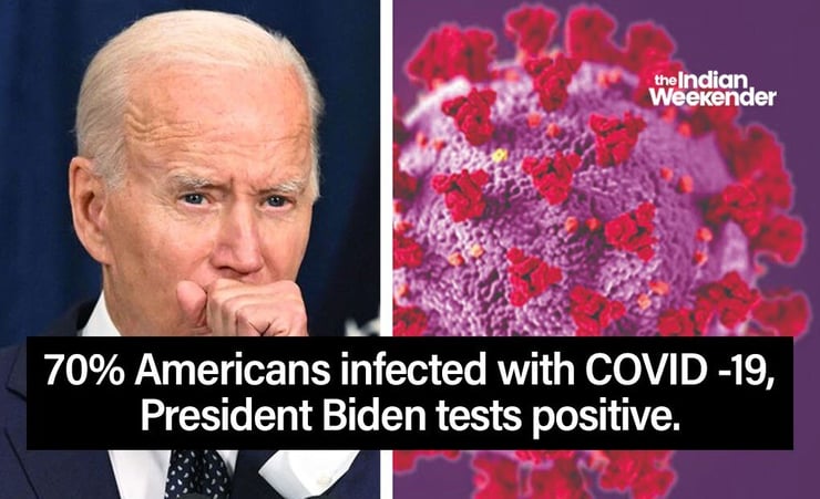 70 pc Americans infected with COVID -19, White House urges to get vaccinated after Biden tests positive