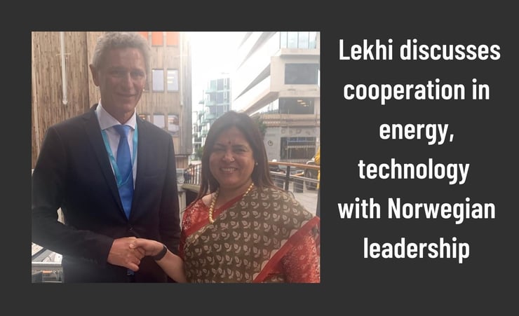 Meenakashi Lekhi discusses cooperation in energy, technology with Norwegian leadership