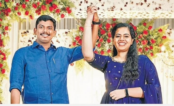 India's youngest mayor Arya Rajendran marries Kerala's youngest MLA Sachin Dev