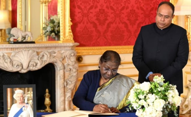 President Droupadi Murmu meets King Charles III at Buckingham Palace