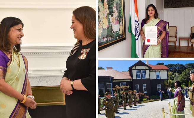 New Indian High Commissioner Neeta Bhushan presents credentials